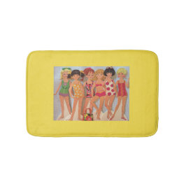 Tapete De Banheiro Bath Mat de Boneca de Papel Praia