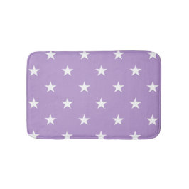 Tapete De Banheiro Bath Mat de Estrelas Grandes Roxas