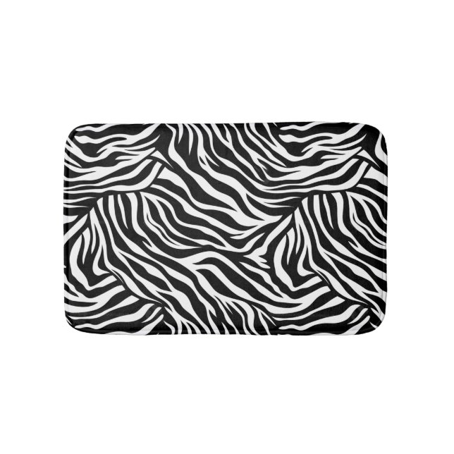 Tapete De Banheiro Bath Mat de Impressão de Zebra Animal (frente)