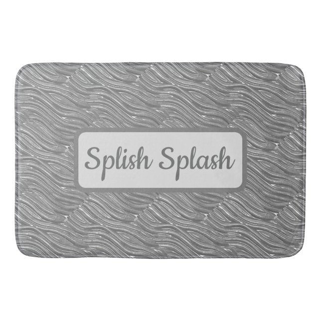 Tapete De Banheiro Bath Mat de Padrão de Água Elegante (Frente)