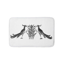 Bath Mat de Pássaros Negros