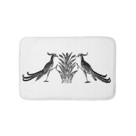 Tapete De Banheiro Bath Mat de Pássaros Negros