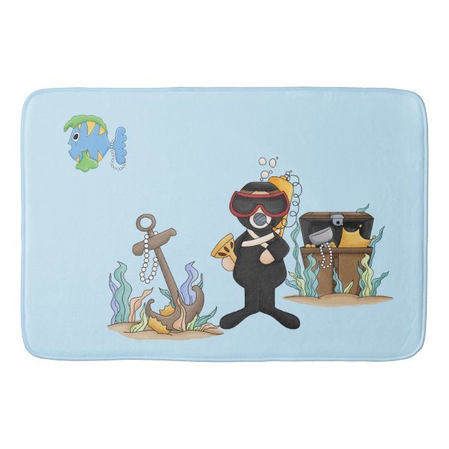 Tapete De Banheiro Bath Mat do Miúdo do Tesouro Sunken (Frente)