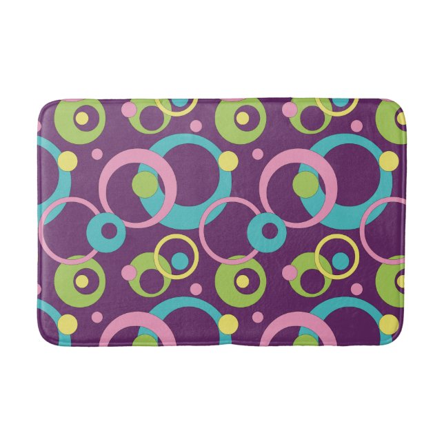Tapete De Banheiro Bath Mat dos Círculos Puros Funk (Frente)