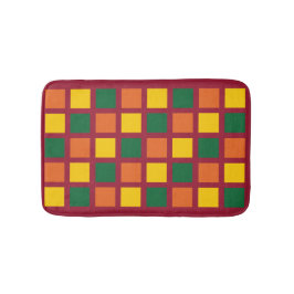 Tapete De Banheiro Bath Mat dos Quadrados Geométricos Coloridos