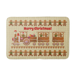 Tapete De Banheiro Bath Mat, Festa de Natal dos Biscoitos