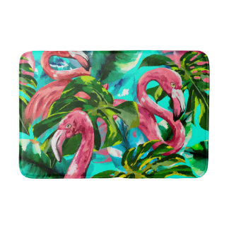 Tapete De Banheiro Bath Mat Flamingo, bonito e colorido