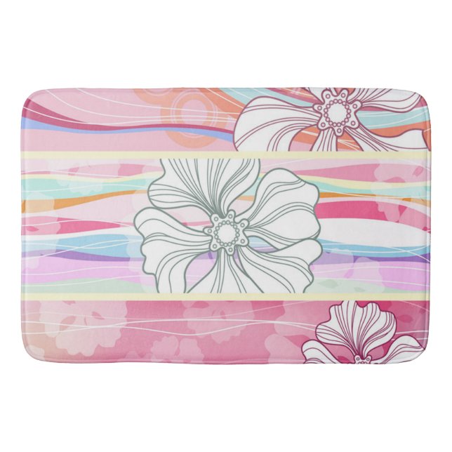 Tapete De Banheiro Bath Mat/Flowers (Frente)