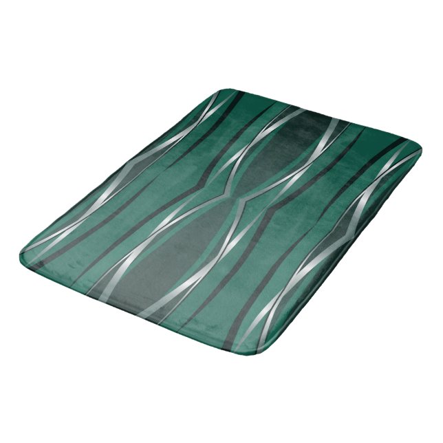 Tapete De Banheiro Bath Mat - Forest Silver Retro (Angulado)
