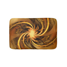 Bath Mat Fractal - Brilho Torcido Amarelo