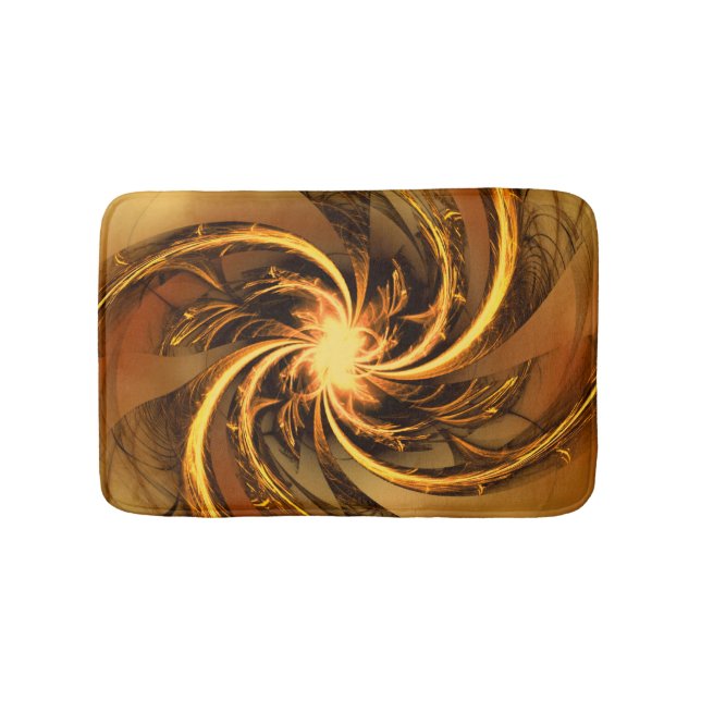 Tapete De Banheiro Bath Mat Fractal - Brilho Torcido Amarelo (frente)