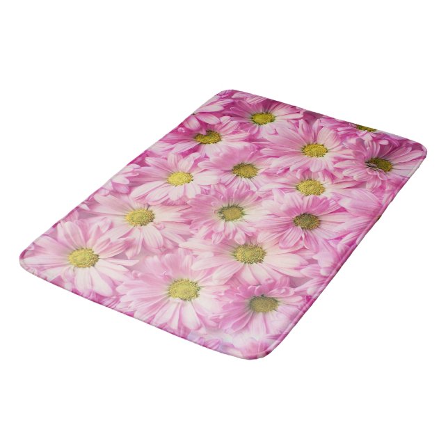 Tapete De Banheiro Bath Mat - Gerbera Daisies rosa (Angulado)