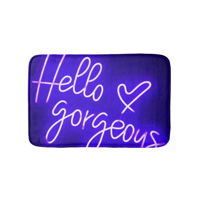 Tapete De Banheiro Bath Mat, Hello Gorgeous  (frente)