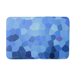Tapete De Banheiro Bath mat Mosaic em azul