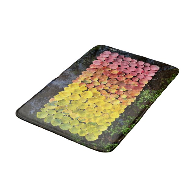 Tapete De Banheiro Bath mat outono deixa natureza florestal (Angulado)