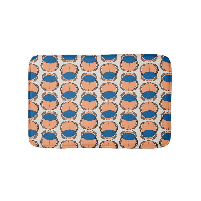 Tapete De Banheiro Bath Mat, Padrão De Scarab Egípcio (frente)