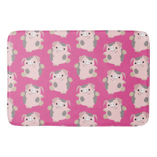 Tapete De Banheiro Bath Mat. Padrão Repetitivo Pig Dançante