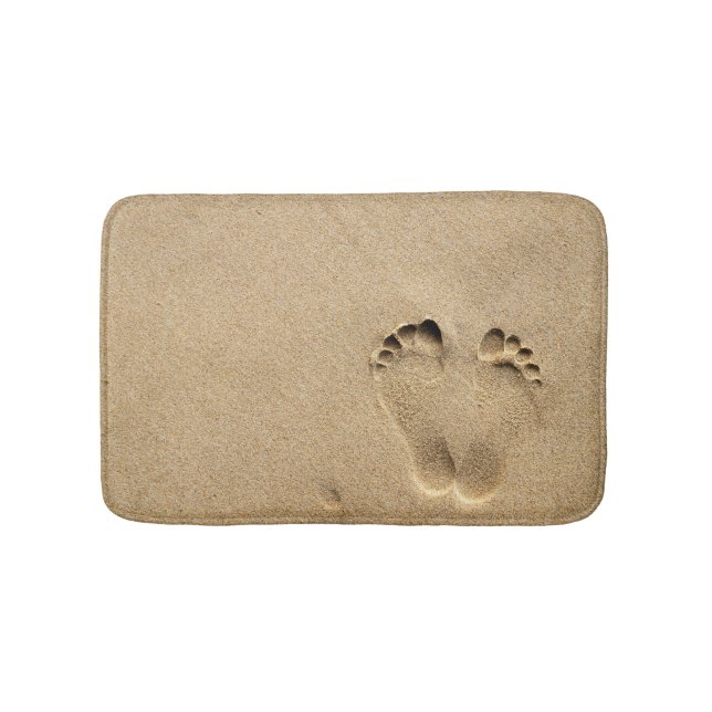 Tapete De Banheiro Bath Mat - Pegada na areia (frente)
