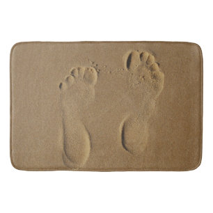 Tapete De Banheiro Bath Mat - Pegadas na areia