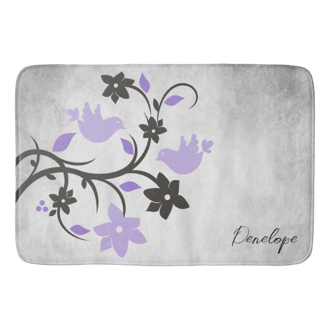 Tapete De Banheiro Bath Mat Personalizado Púrpura (Frente)