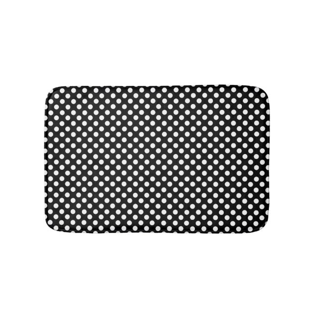 Tapete De Banheiro Bath Mat Preto e Branco (frente)