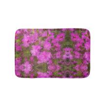 Bath Mat Purple Rhododendrons