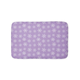 Tapete De Banheiro Bath Mat Purple Snowflake