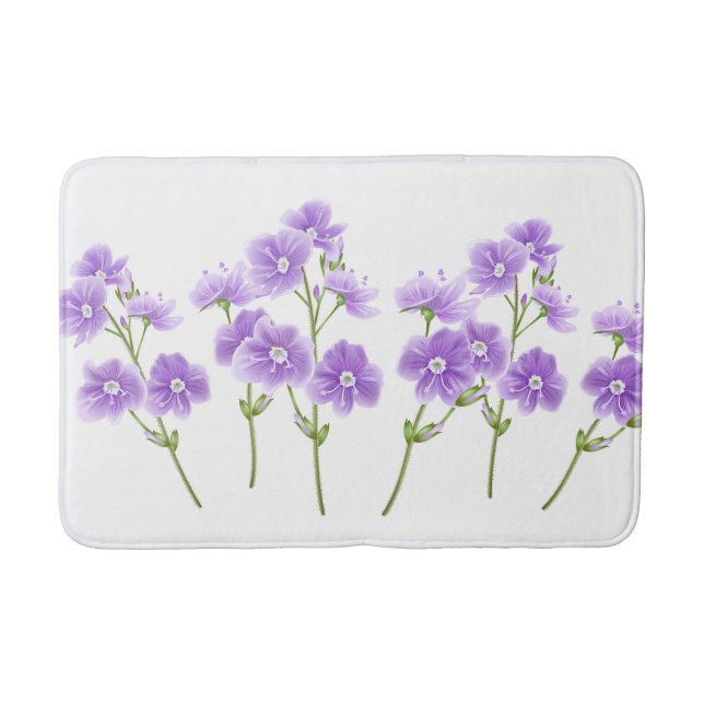 Tapete De Banheiro Bath Mat-Purple Wildflower (Frente)