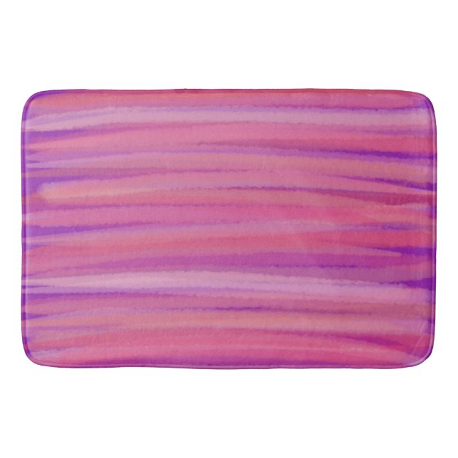 Tapete De Banheiro Bath Mat roxo e rosa (Frente)