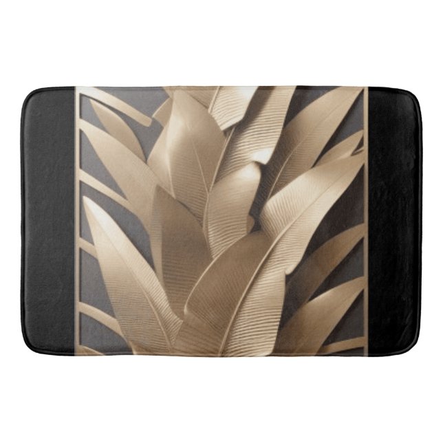 Tapete De Banheiro Bath Mat/Sculted Metal Banana Leaf/Bath Mat (Frente)