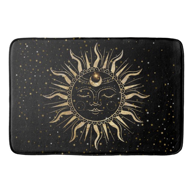 Tapete De Banheiro Bath Mat- Sun Moon Stars (Frente)