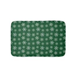 Tapete De Banheiro Bath Mat Verde Floco de Neve