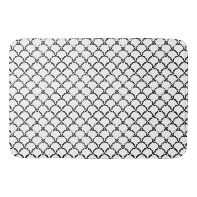 Tapete De Banheiro Bath Mat/White e Black (Frente)