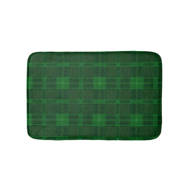 Tapete De Banheiro Bath Mat Xadrez Verde (frente)