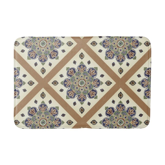 Tapete De Banheiro Bathmat com medallion trellis impressão (Frente)