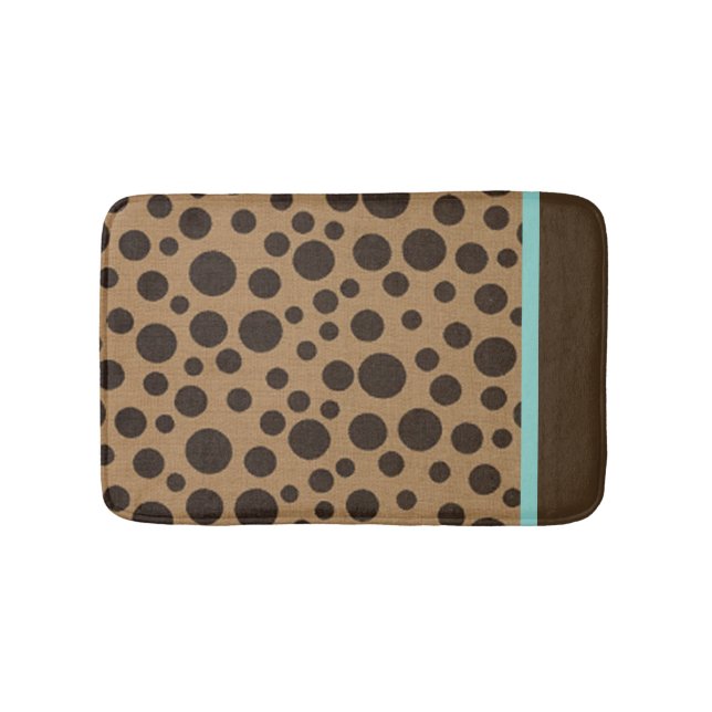 Tapete De Banheiro Bathmat de Bolinhas Brown Chic (frente)