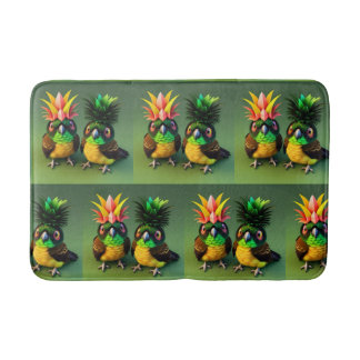Tapete De Banheiro Bathmat de Conure Verde-Abacaxi
