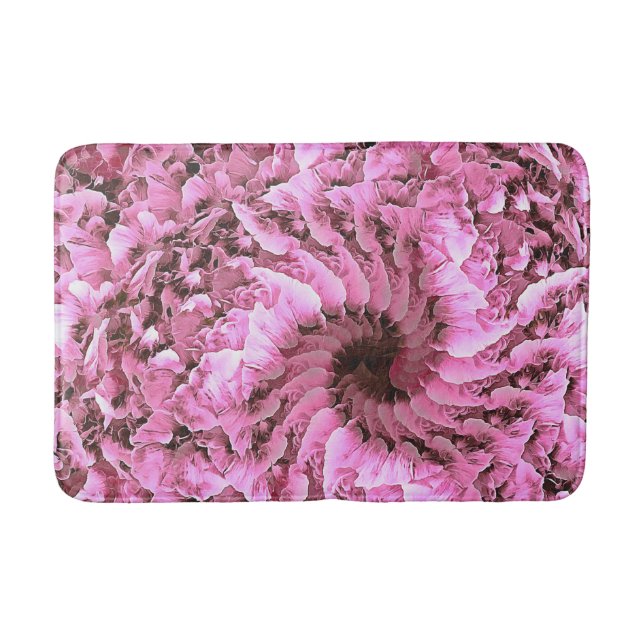Tapete De Banheiro Bathmat Floral Fibonacci Rosa (Frente)