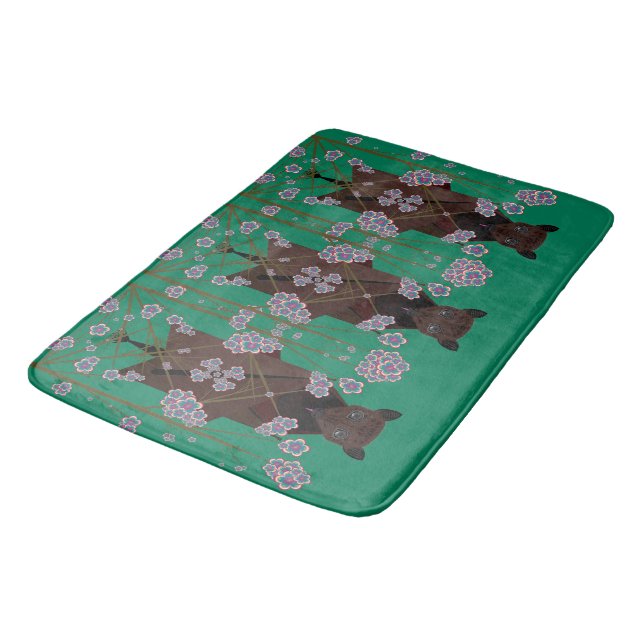 Tapete De Banheiro Bathmat Fox Jade Voadora (Angulado)