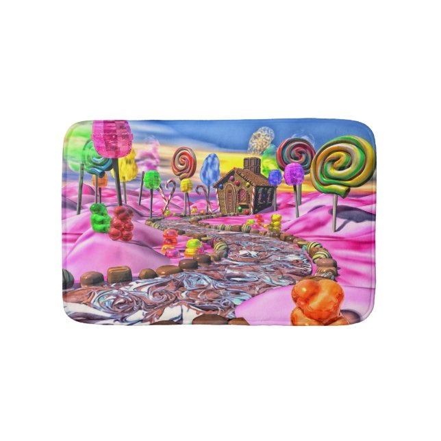 Tapete De Banheiro Bathmat Rosa Candyland (frente)
