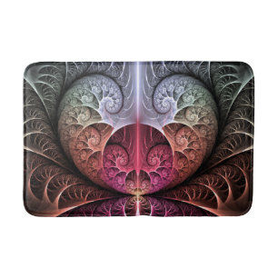 Tapete De Banheiro Batida cardíaca, Abstrato Surreal Fantasy Arte Fr