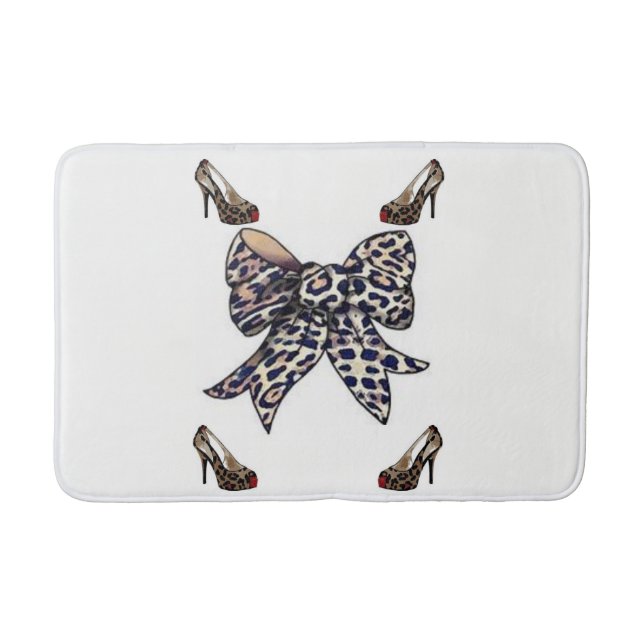 Tapete De Banheiro batmat de calçado leopardo (Frente)