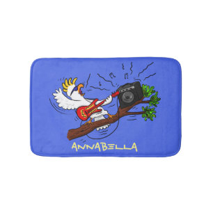 Tapete De Banheiro Batuta engraçada tocando cartoon de violão