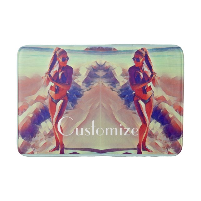 Tapete De Banheiro Beach Girl Thunder_Cove (Frente)