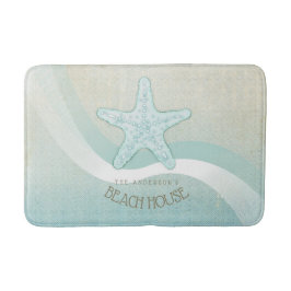 Tapete De Banheiro Beach House - Starfish Aqua Blue ID623