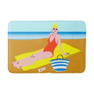 Tapete De Banheiro Beachy Keen - Amarelo