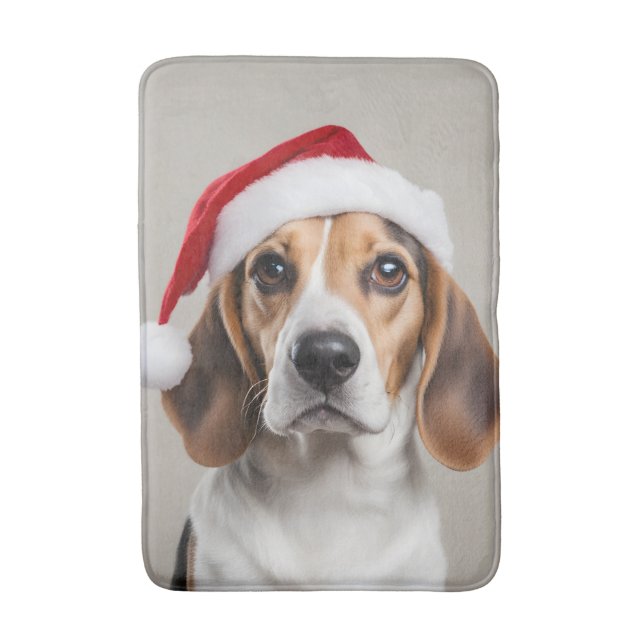 Tapete De Banheiro Beagle Christmas (Frente Vertical)