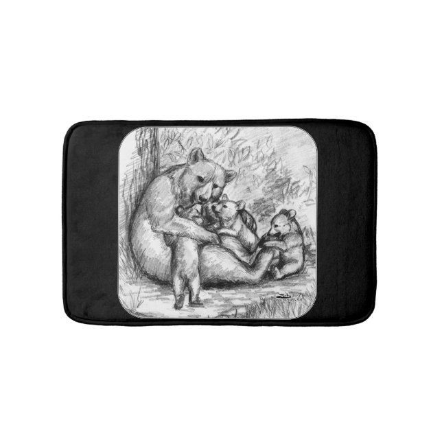 Tapete De Banheiro Bear Family (frente)