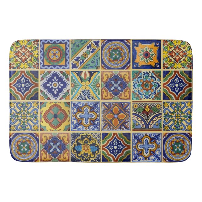 Tapete De Banheiro Beautiful Boho Talavera Tiles (Frente)