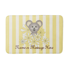 Tapete De Banheiro Bebê Garrafa Amarelo Koala Bear Kids